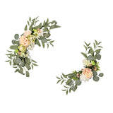 Maxbell 2Pcs Wedding Arch Flowers Artificial Floral Swag for Ceremony Wedding Garden