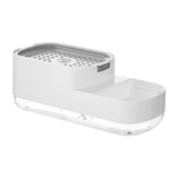 Maxbell Maxbell Soap Pump Dispenser Caddy Organizer Large Capacity Draining Tray for Kitchen White