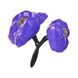 Maxbell Elegant Girls Woman Peony Flower Brooch Pin Bag Badge DIY Decoration Durable Purple