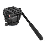 Max Video Tripod Fluid Drag Pan Head + Sliding Plate for DSLR Camera Camcorder