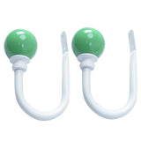 Maxbell 2pcs Curtain Holdback Draperies Holder with Colorful Ball Finials Green