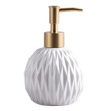 Maxbell Ceramic Soap Dispenser Reusable Elegent for Home Hotel Supply Shower Shampoo White