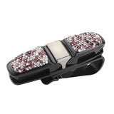 Maxbell Diamond Glasses Holders for Car Sun Visor w/ Ticket Card Clip purple