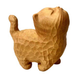 Maxbell Wood Small Cat Statue Cat Decoration Cat Ornament for Desktop Home Bookshelf Style B