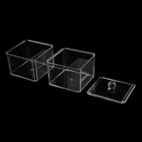 Maxbell Clear Acrylic Cotton Swab Cosmetic Makeup Case Storage Holder Box C