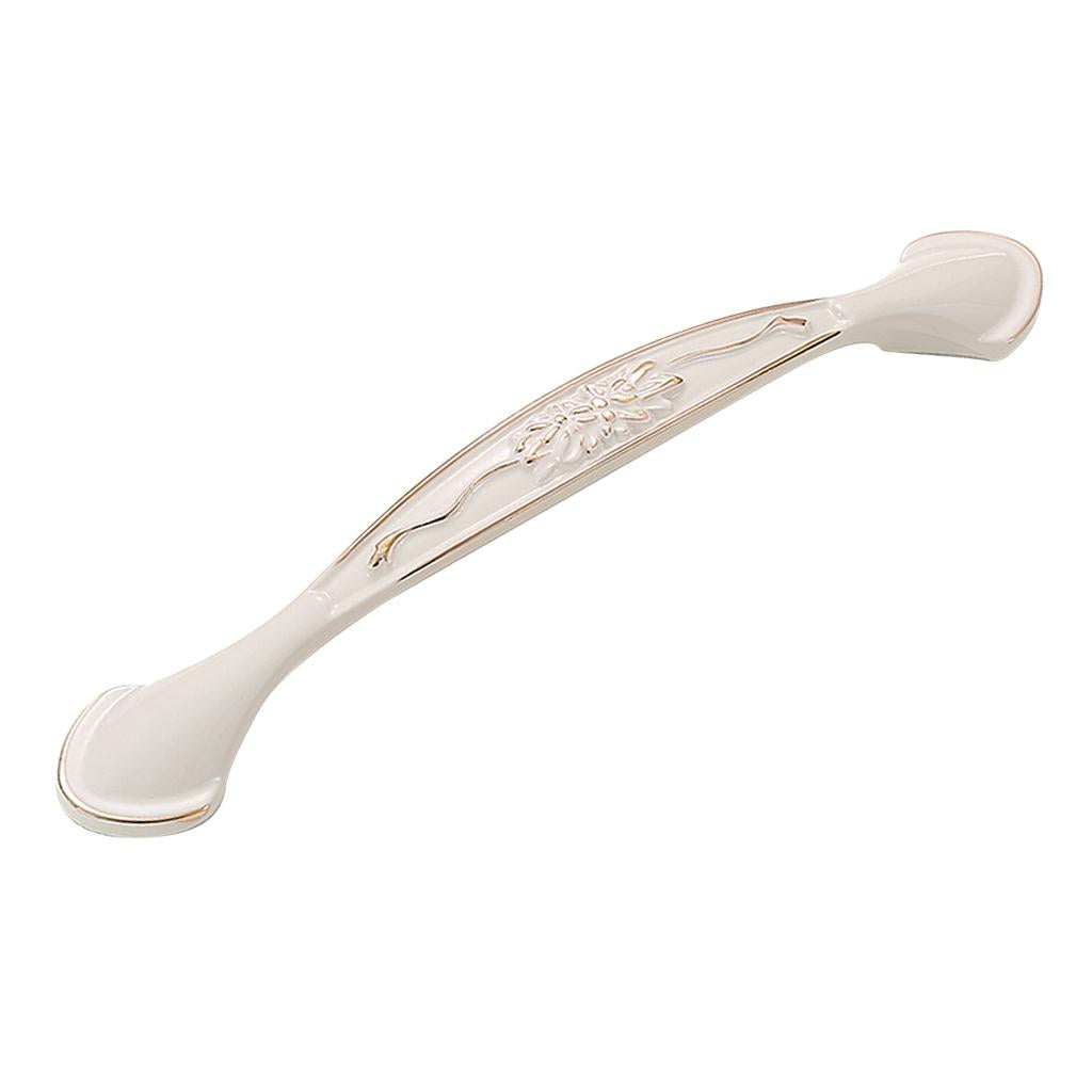 Max Ivory White Zinc Alloy Kitchen Door Knob Cabinet Cupboard Pull B-96mm