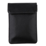 Leather RFID Cell Phone Signal Blocking Shielding Sleeve Wallet Bag Black