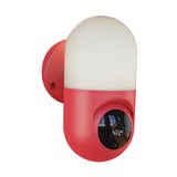 Maxbell Camera Wall Lamp IP Wireless 360 Degree Night Vision Auto Tracking US Red