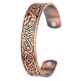 Max Viking Talisman Wide Cuff Bracelet Totem Open Wire Bangle Antique Copper