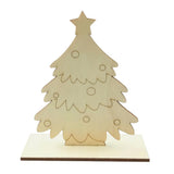 Max Maxb Christmas Tree Wood Snowman Elk Ornaments Gift Home Party Desk Decor Craft 2
