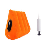 Maxbell Inflatable Triangle Pillow Couples Love Pad Cushion Mat Furniture Orange