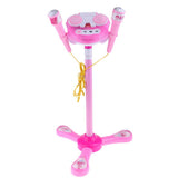 Max Kids Karaoke Machine with 2 Microphones & Adjustable Stand Music Sing  Pink