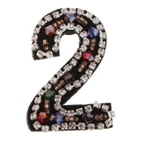 Max DIY Letter Number Gorgeous Rhinestones& Beads Patch Sticker Universal  2
