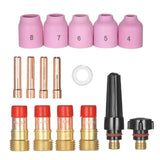 Max 16x TIG Welding Torch Stubby Gas Lens Kit Cup Collet Body Nozzle WP 17 18 26