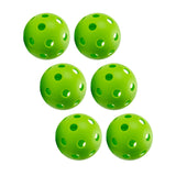 Maxbell Indoor Pickleball Balls 26 Holes Hard Hollow Ball for Pickleball Accessories Green 6pcs