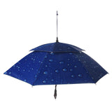 Maxbell Outdoor Umbrella Hat Head Cap Brolly Fishing Camping Hiking W Blue Silver