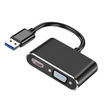 Maxbell USB 3.0 to HDMI VGA Adapter 5Gbps Adapter Cable Multiport Adapter for