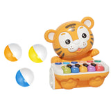 Maxbell Tiger Electronic Organ Toy Music Early Learning for Baby Birthday Yellow