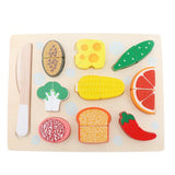 Maxbell Kitchen Wooden Cut Puzzle Kids Food Simulation Toys Breakfast