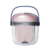 Maxbell Pill Box 4 Grids Waterproof Seal Pocket Travel Holder for Tablet Daily Pill Big Pink