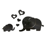 Max Mirror Wall Stickers Heart Elephants Decal DIY Home Room Decoration Black