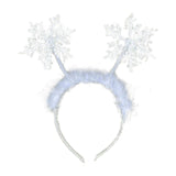 Maxbell Funny Christmas Headband Costume Snowflake Headdress Cosplay for Xmas Decor