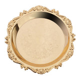 Max 4"/6"Gold Round Metal Fruit Dish Pastry Plate Tea Dessert Serving Tray 10cm