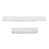 Maxbell 4 String Ukulele Guitar Bone Bridge Saddle Nut Set Slotted