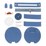 Maxbell DIY Leather Shoulder Bag Making Tote Wallet Material Craft Sewing Handmade Blue
