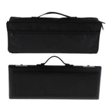 Maxbell Flute Wooden Carry Padded Case with Storage Gig Bag Handbag - Black