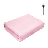 Maxbell Heated Throw Heating Warm Cape Multipurpose for Elderly Outside Travel Pink