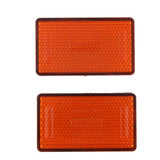 Maxbell 60x36mm Front Fork Amber Reflectors for Motorcycle, Scooter, Bikes, ATV, Dirt bike