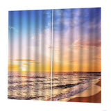 Max 2 Panel/Set 3D Print Curtain Drapes for Living Room Bedroom Sunset Beach