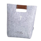 Maxbell Felt Tote with Handle Handbag Church Bible Carrying Case Christian Gifts