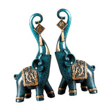 Maxbell 2x Nordic Style Elephant Statues Animal Home Decoration Sculpture Ornaments