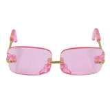Max 1/6 Pair Square Frame Clear Lens Glasses Eyewear for Blythe Dolls Pink