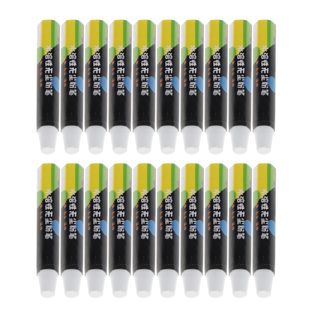 Maxbell 20pcs/box Water Soluble Dust-free Chalk Graffiti Set For Teacher Outdoor White