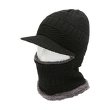 Maxbell One Piece Winter Hat Head Wear Thermal Thicken Conjoined Hat for Cycling Black