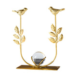 Maxbell Leaves Statue Figurine Home Desk Leaves Decorative Decoration Leaf Sculpture 12x6x18cm Bird