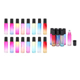 Maxbell 24pcs Roll on Glass Bottles Perfume Essential Oil Bottle Travel Gradient
