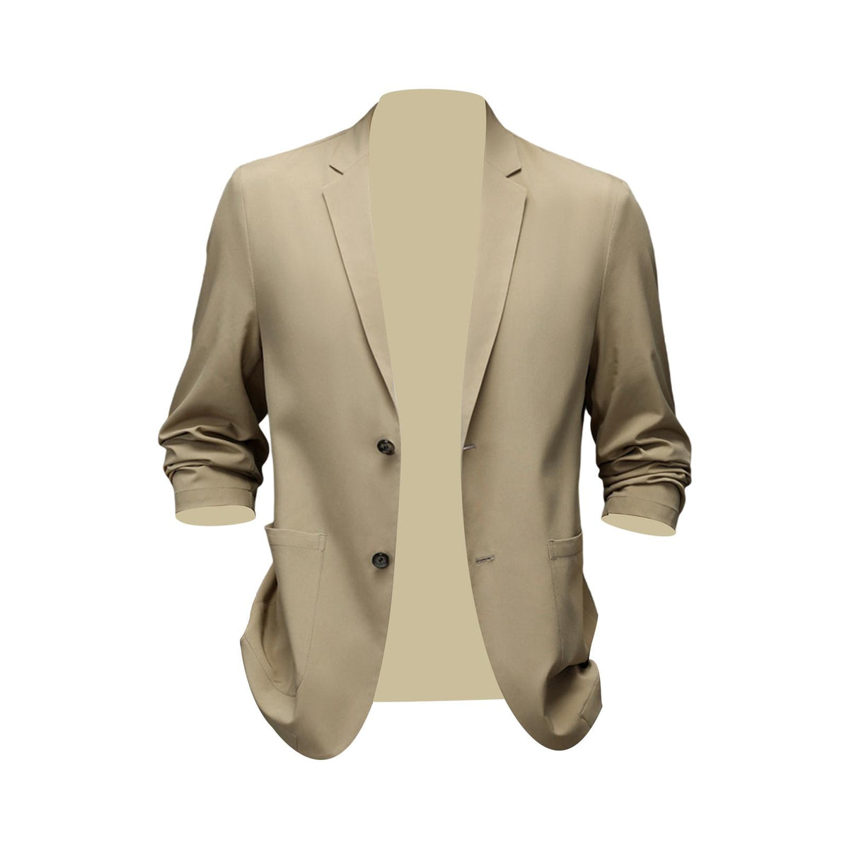 Maxbell Suit Jacket Men Fashion Suit Blazer Men for Holidays Office Gift Khaki L