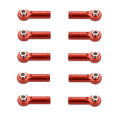 Maxbell M4 Metal Ball Head Linkages Pull Rod End Joint for 1/10 1/8 RC Car Red
