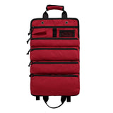 Maxbell Roll up Tool Bag Organizer with 5 Zippered Pockets for Mechanic Carpenter Red