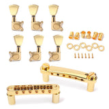 Maxbell 6 String Guitar Bridge with Tuning Keys