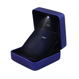 Maxbell LED Light Pendant Box for Proposal Engagement Wedding Necklace Display Case Blue