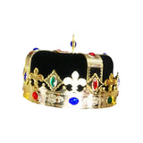 Maxbell Royal King Crown Hat Theme Party Prop King Prince Crown for Prom Holiday Black