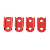 Max 4x Aluminum Alloy Leaf Spring Shackles / Mounts for WPL B16 B24 B36 Red