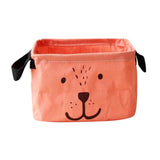 Max Simple Pure Color Cotton and Linen Cartoon Storage Bag Orange