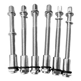 Maxbell 6 Pieces Drum Tension Rods Hardware for Snare Drum Spare Parts Replaces 6x60MM