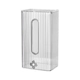 Maxbell Tissue Box Holder with Cover Self Adhesive Modern for Desktop Home Office Clear and Silver